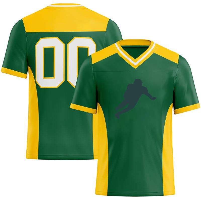 American Football Player Rushing Silhouette Football Jersey