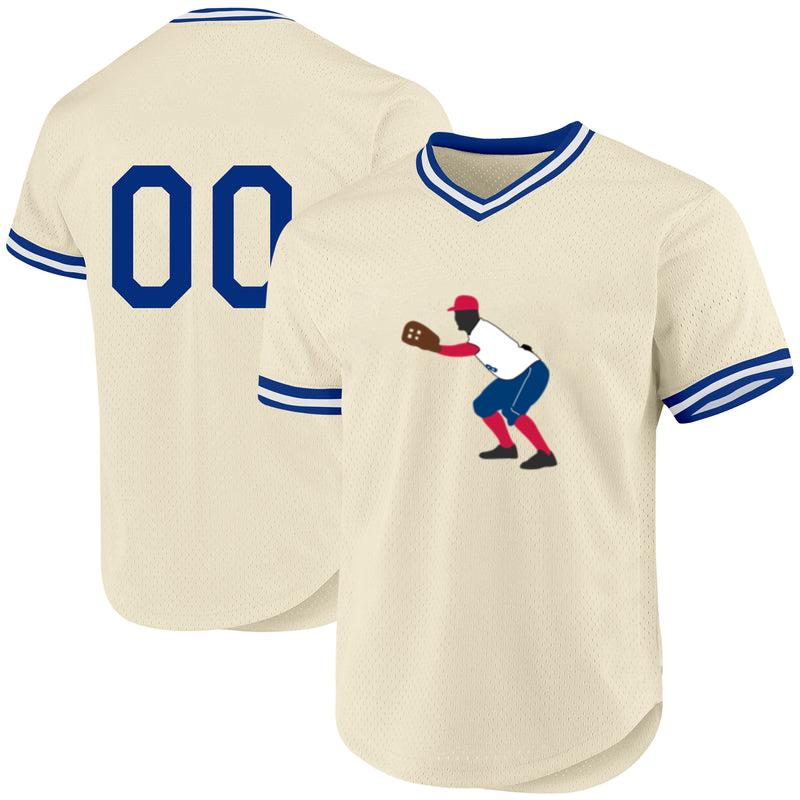 Baseball Player Catching Silhouette Baseball Jersey