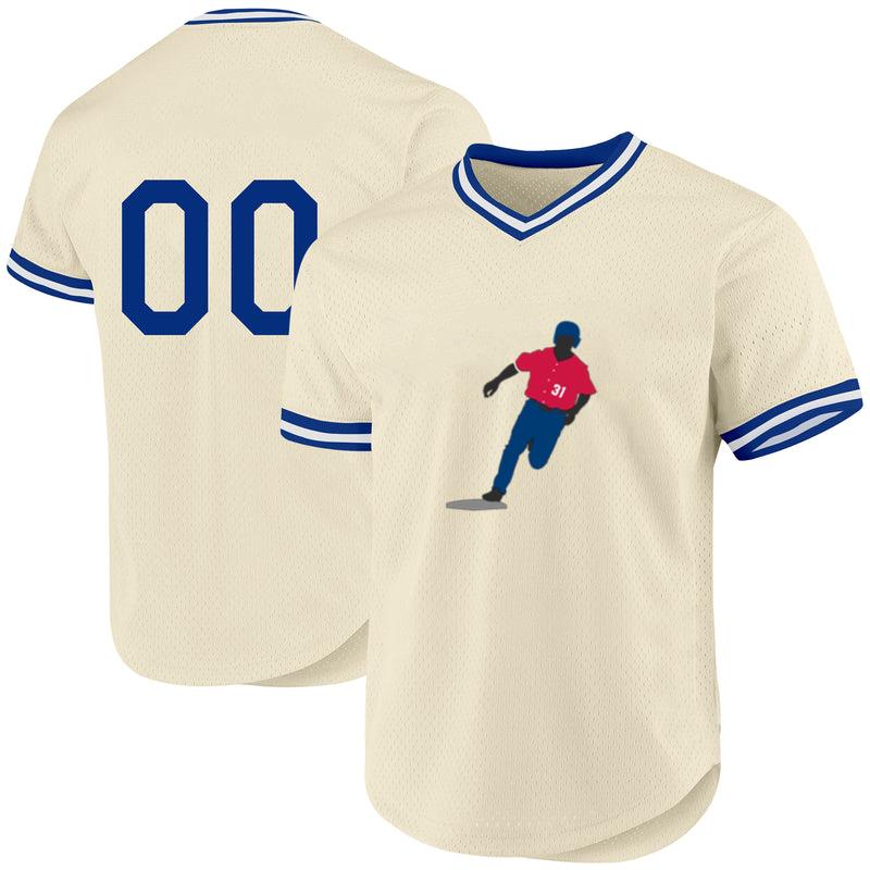 Baseball Player Running Silhouette Baseball Jersey