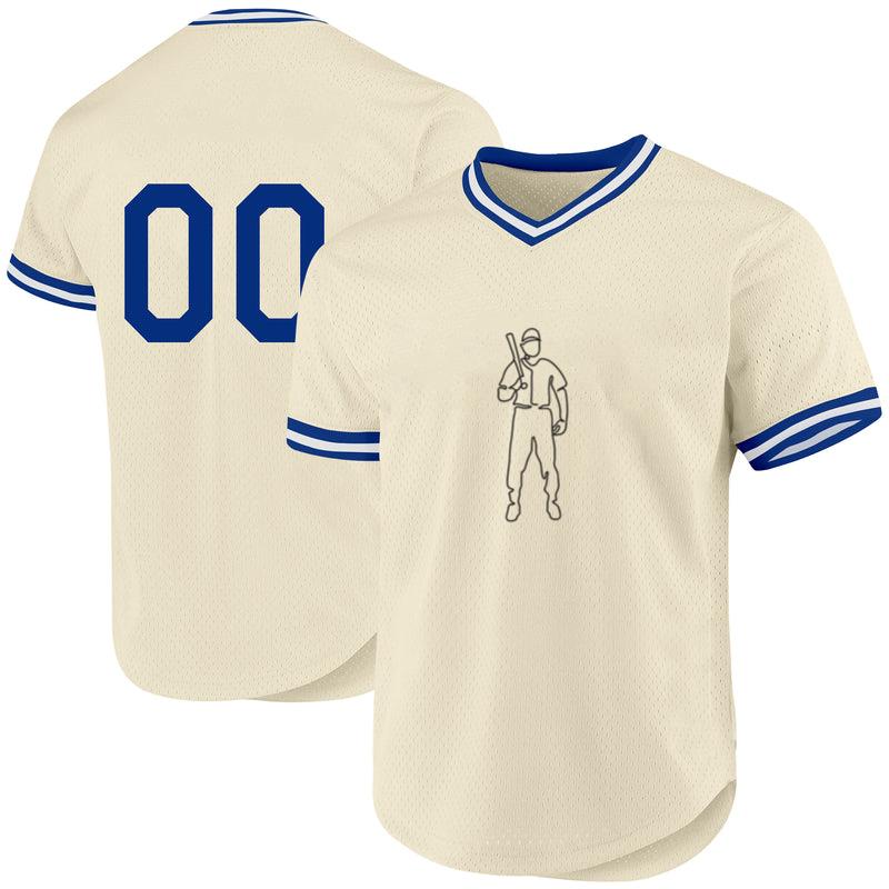 Baseball Player Standing With Bat Continuous Line Baseball Jersey