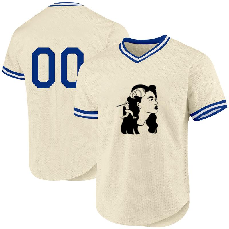 Baseball Player Woman Filled Stroke Baseball Jersey
