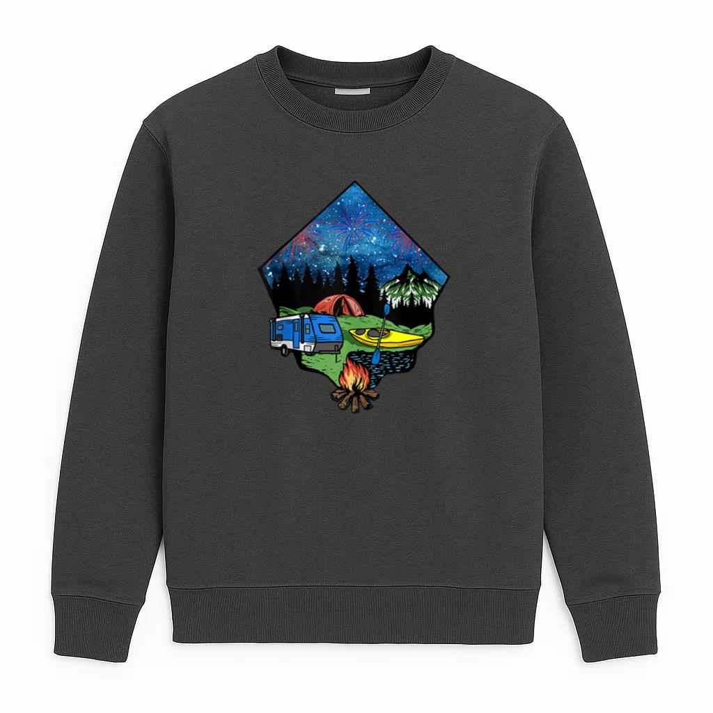 Camping 4th Of July RV Camping Sweatshirt