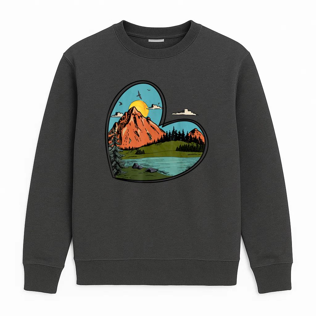 Camping Heart Retro Sweatshirt