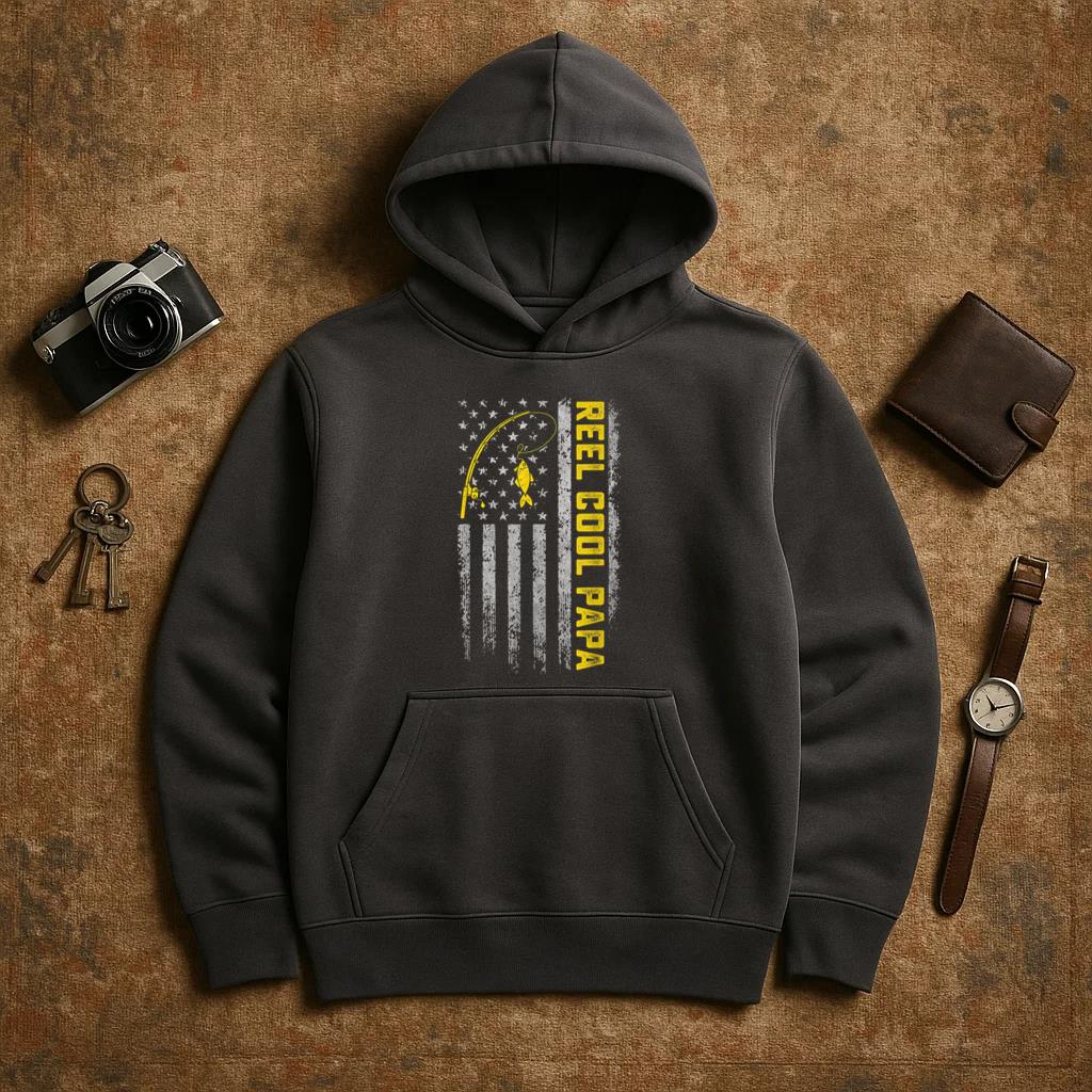 Fishing Reel Cool Papa Hoodie