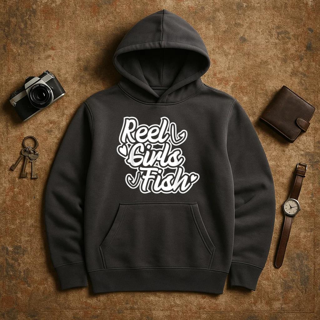 Fishing Reel Girls Fish Hoodie