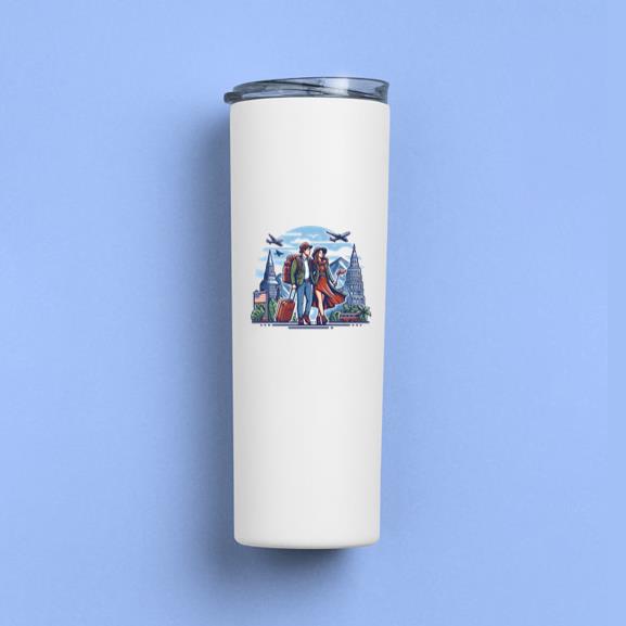 Fresh Brilliant Camping Travelling Skinny Tumbler 20oz