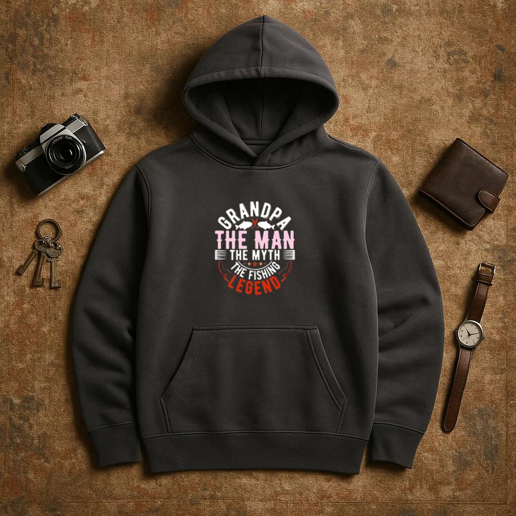 grandpa man myth fishing legend X Hoodie