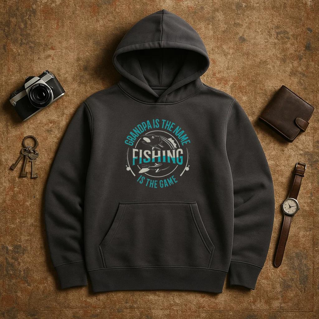 grandpa my name fishing game Hoodie