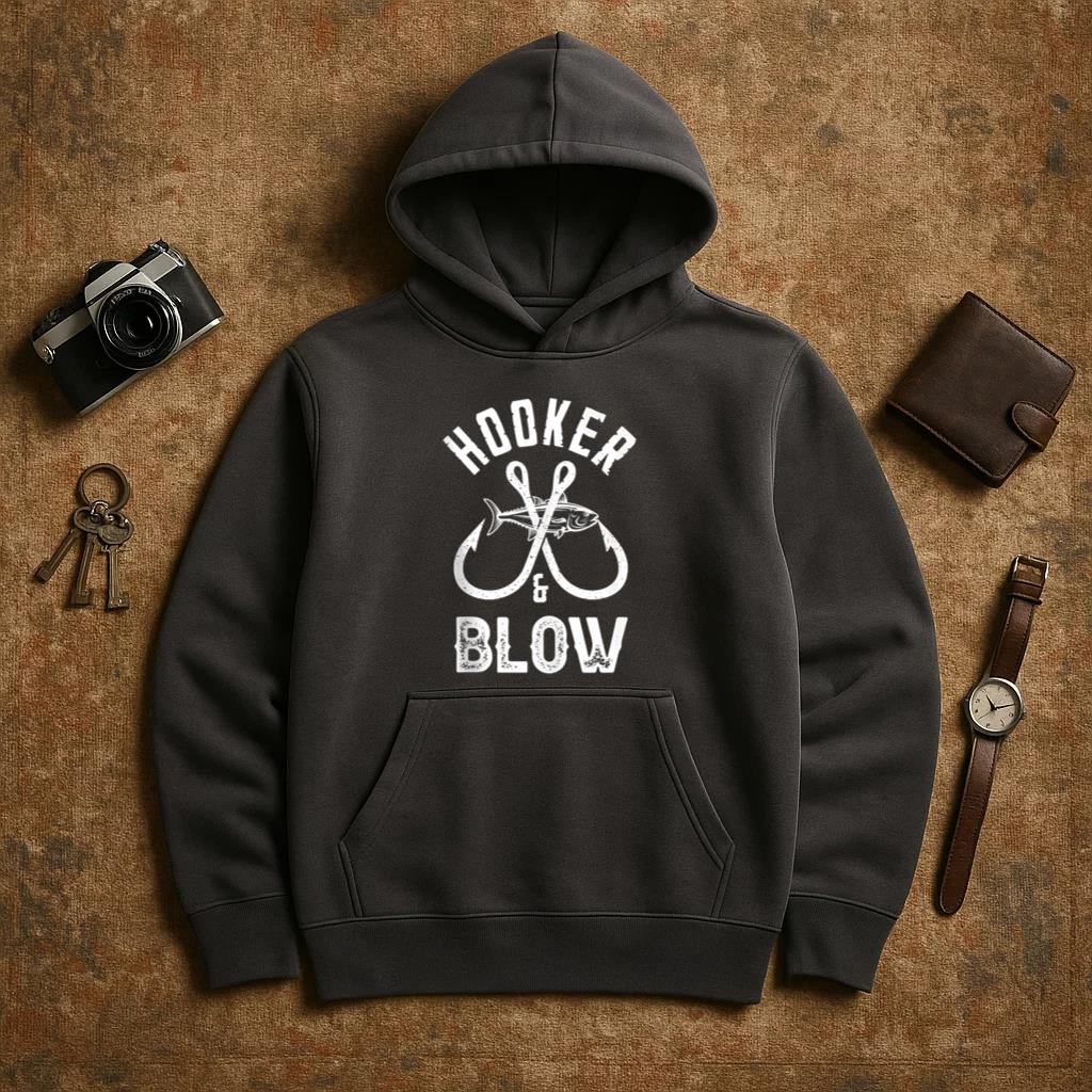 Hooker And Blow Fishing Hoodie