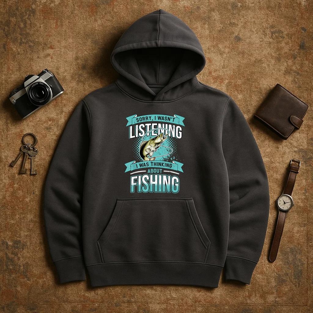I Thinking About Fishing Hoodie
