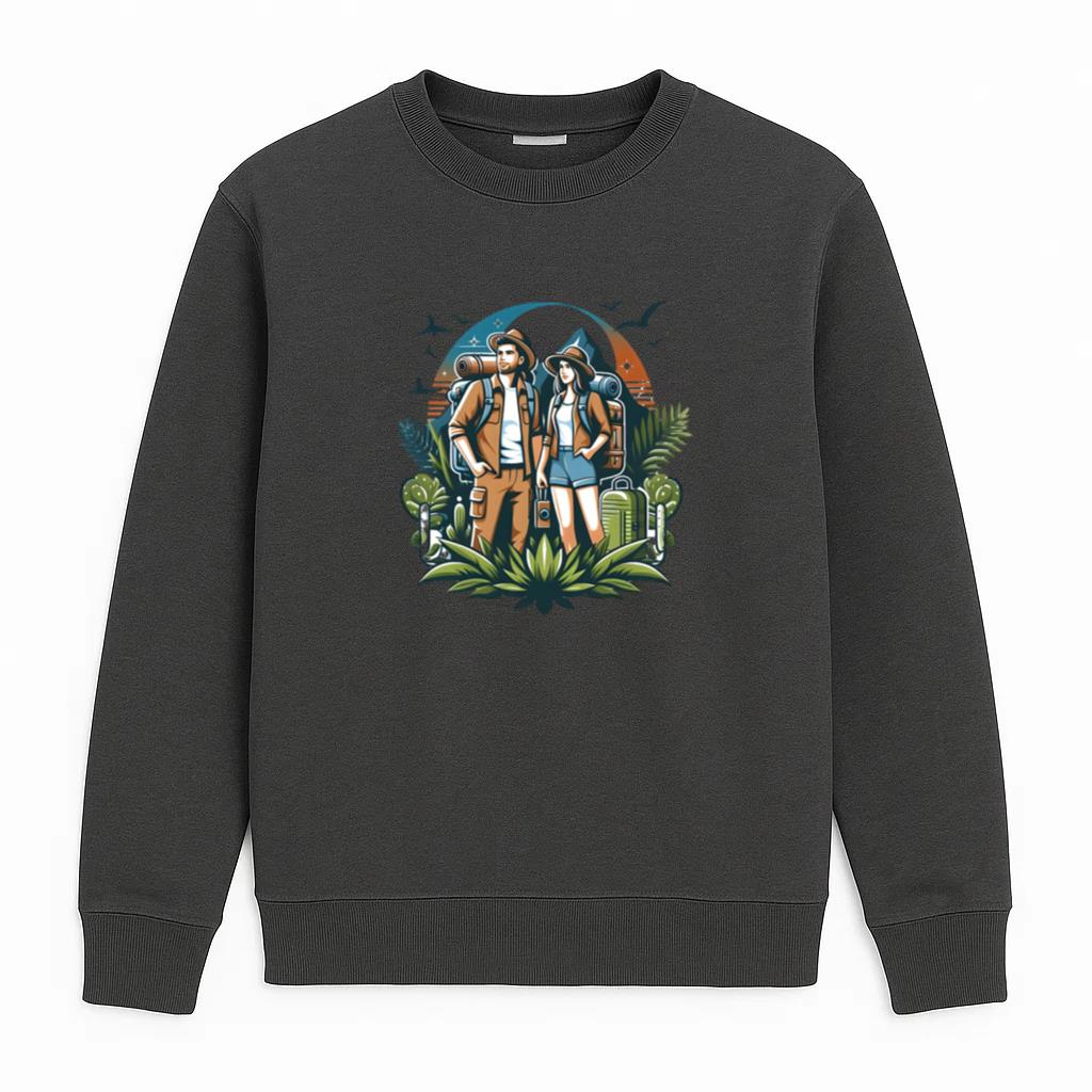 Light Happy Camping Travelling Sweatshirt