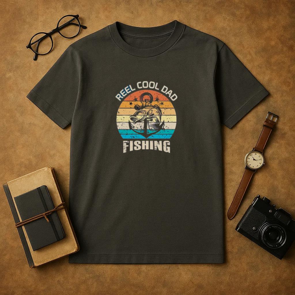 reel cool dad fishing tshirt T-Shirt