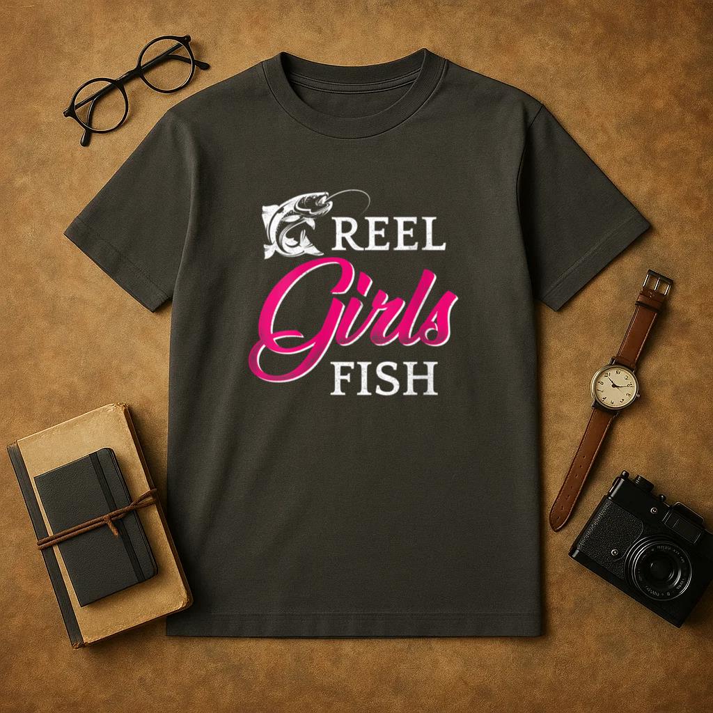 Reel Girls Fish Funny Fishing T-Shirt