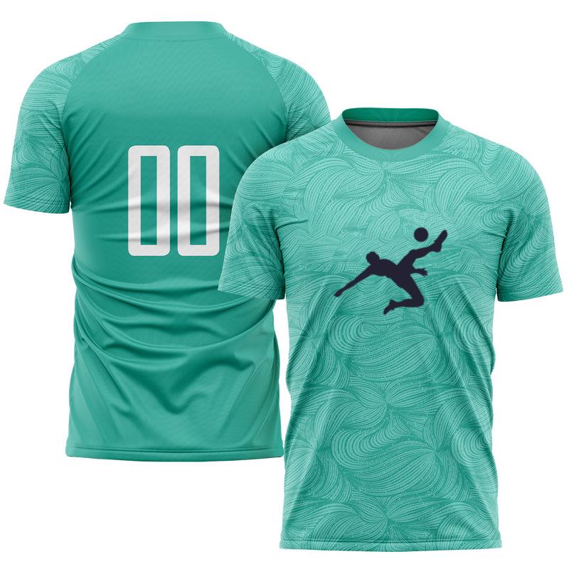 Soccer Player Kicking Silhouette Soccer Jersey