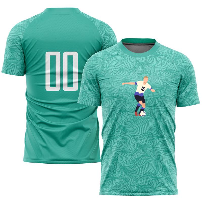 Soccer Player Playing Flat Soccer Jersey