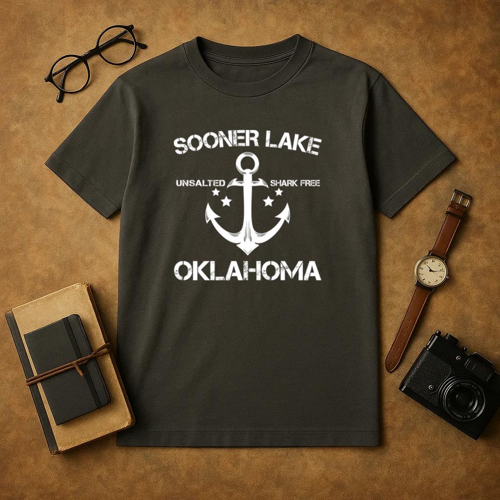 Sooner Lake Oklahoma Fishing Camping T-Shirt