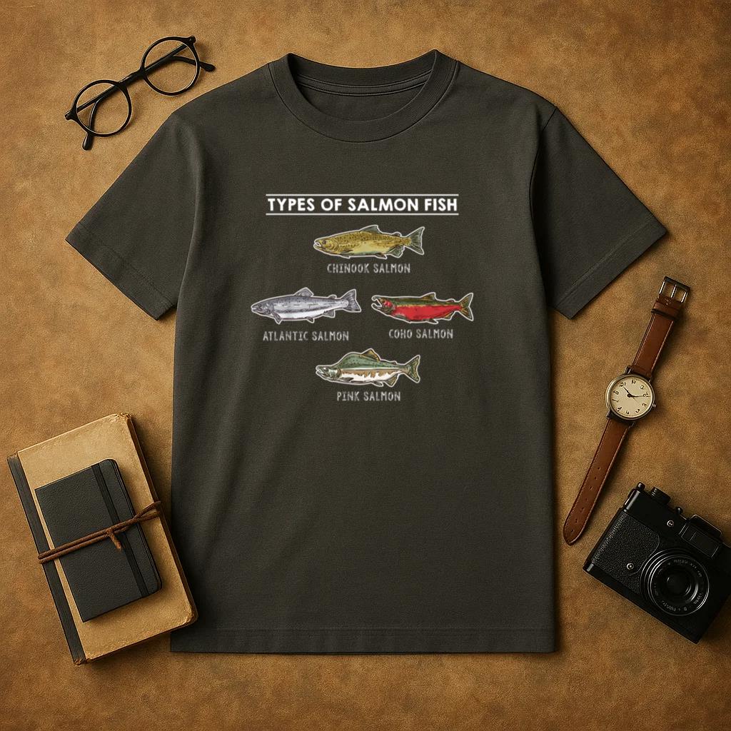 Types Of Salmon Fish Fishing T-Shirt
