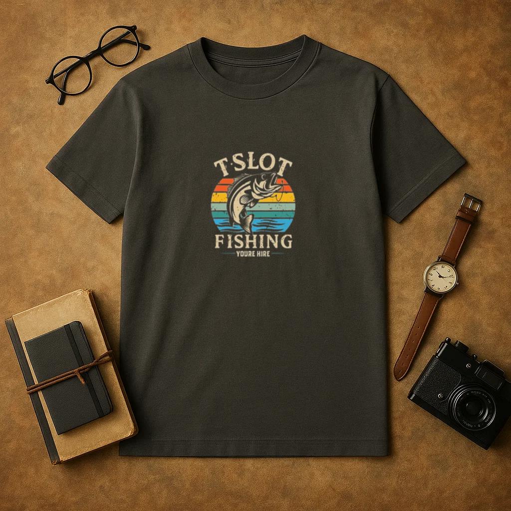 vector fishing t shirt design T-Shirt