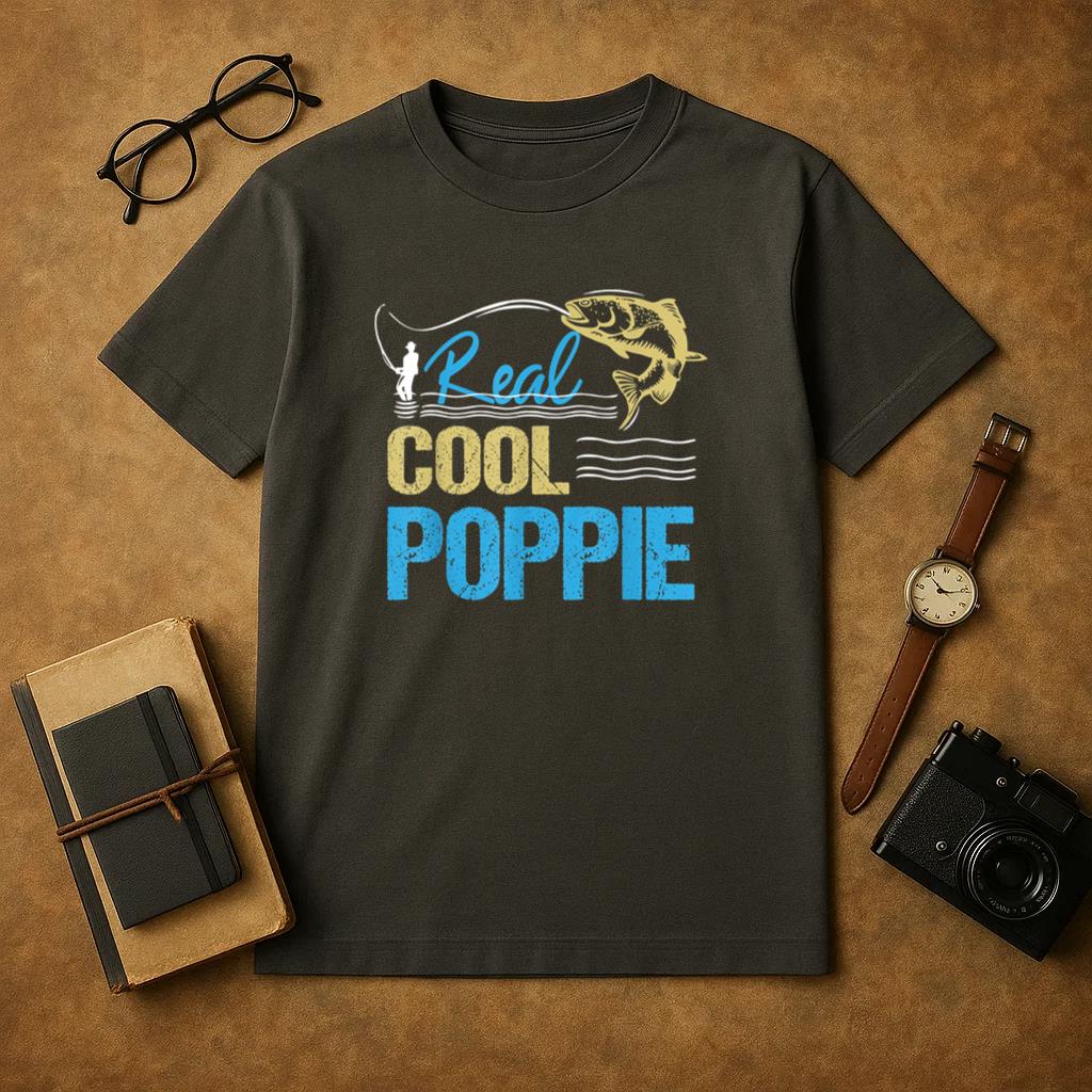 Vintage Reel Cool Poppie Fishing T-Shirt
